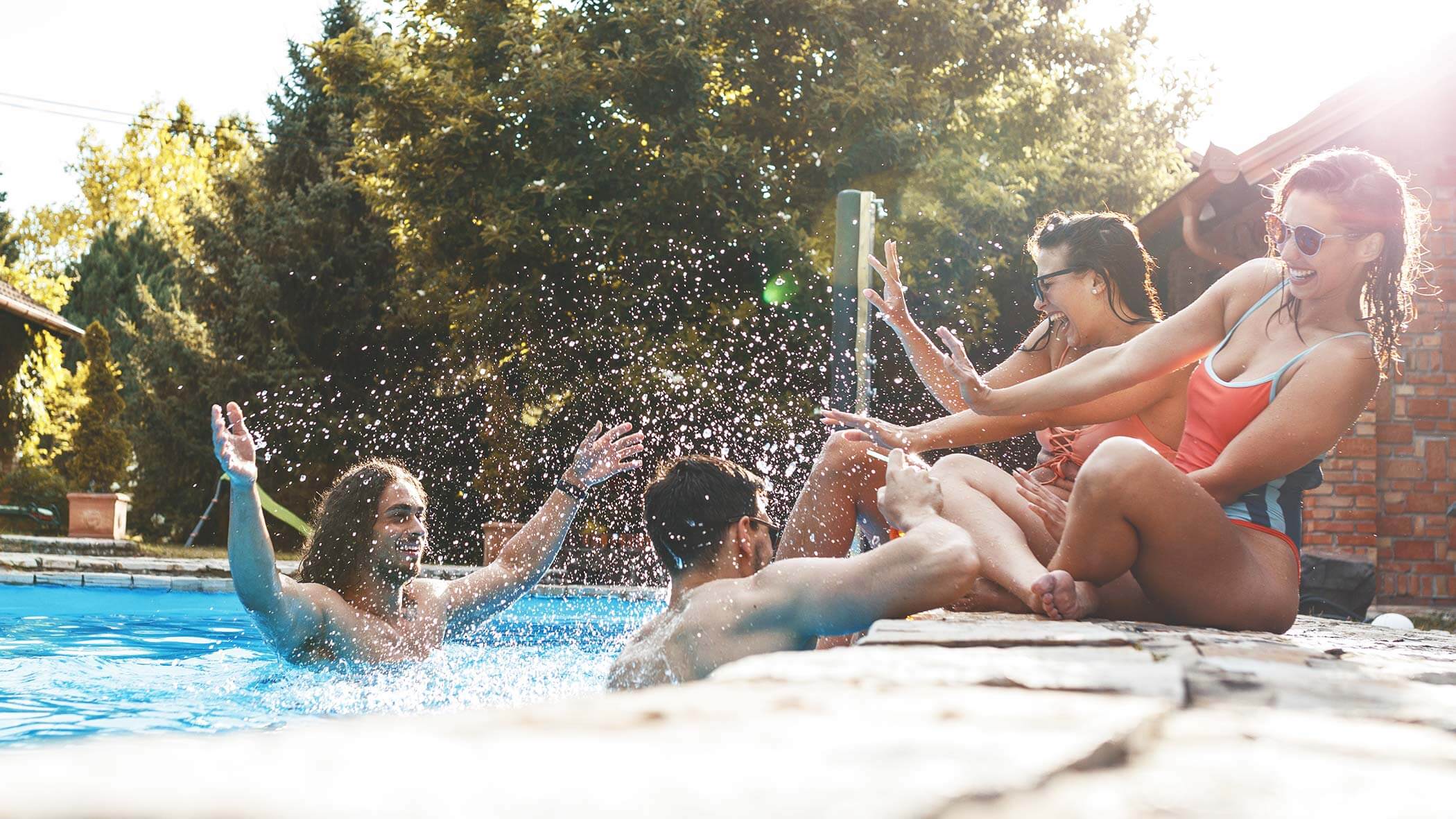 Freunde im Pool - Ferienwohnung Freunde im Pool - Ferienwohnung