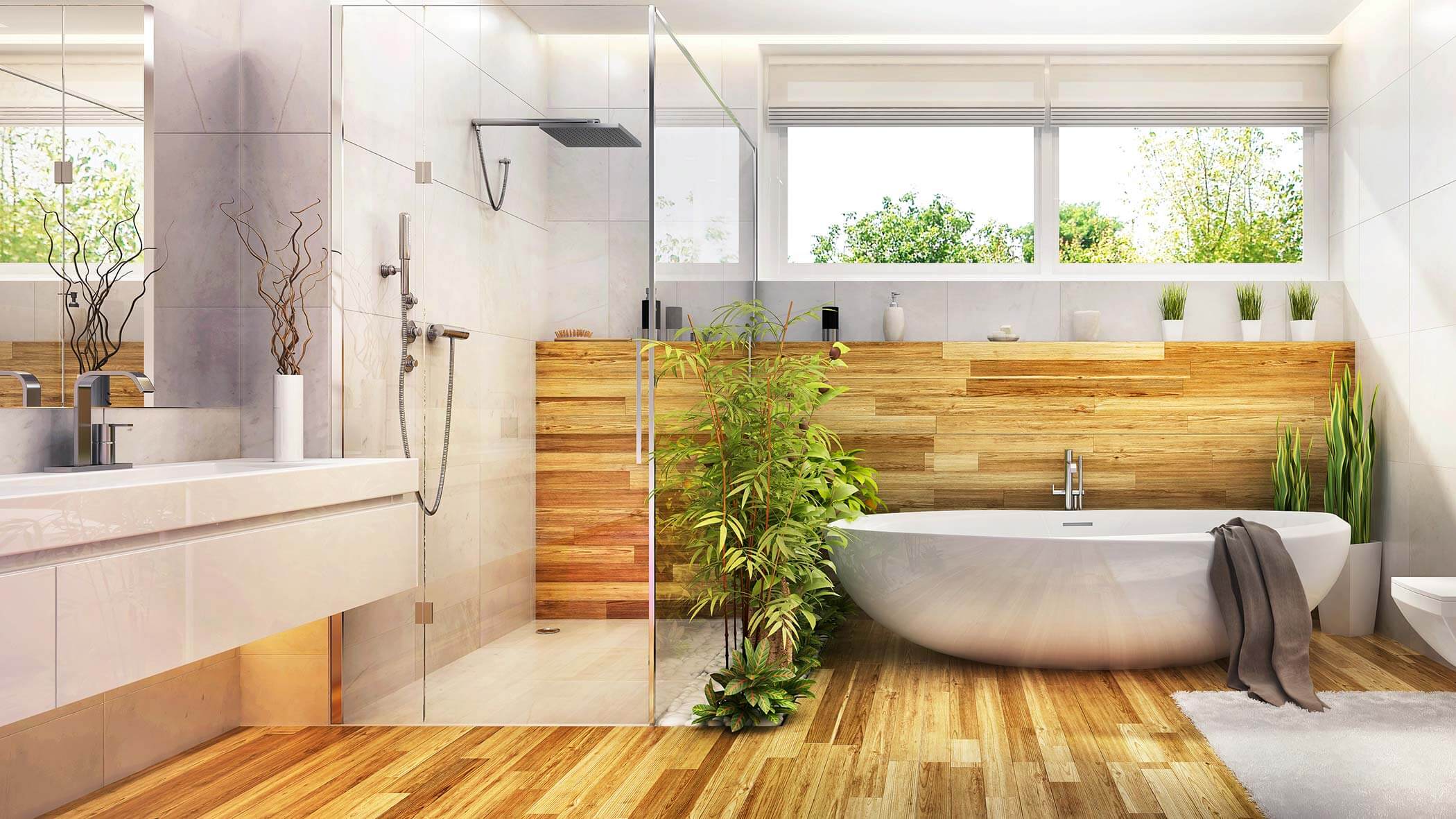 Badezimmer in der Ferienwohnung - Schenna Badezimmer in der Ferienwohnung - Schenna